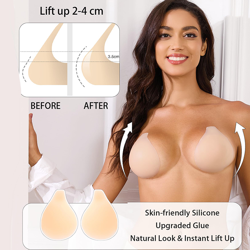 1/2 Pairs Women Sticky Bra Pus - Strapless Bra Backless recensie en prijs