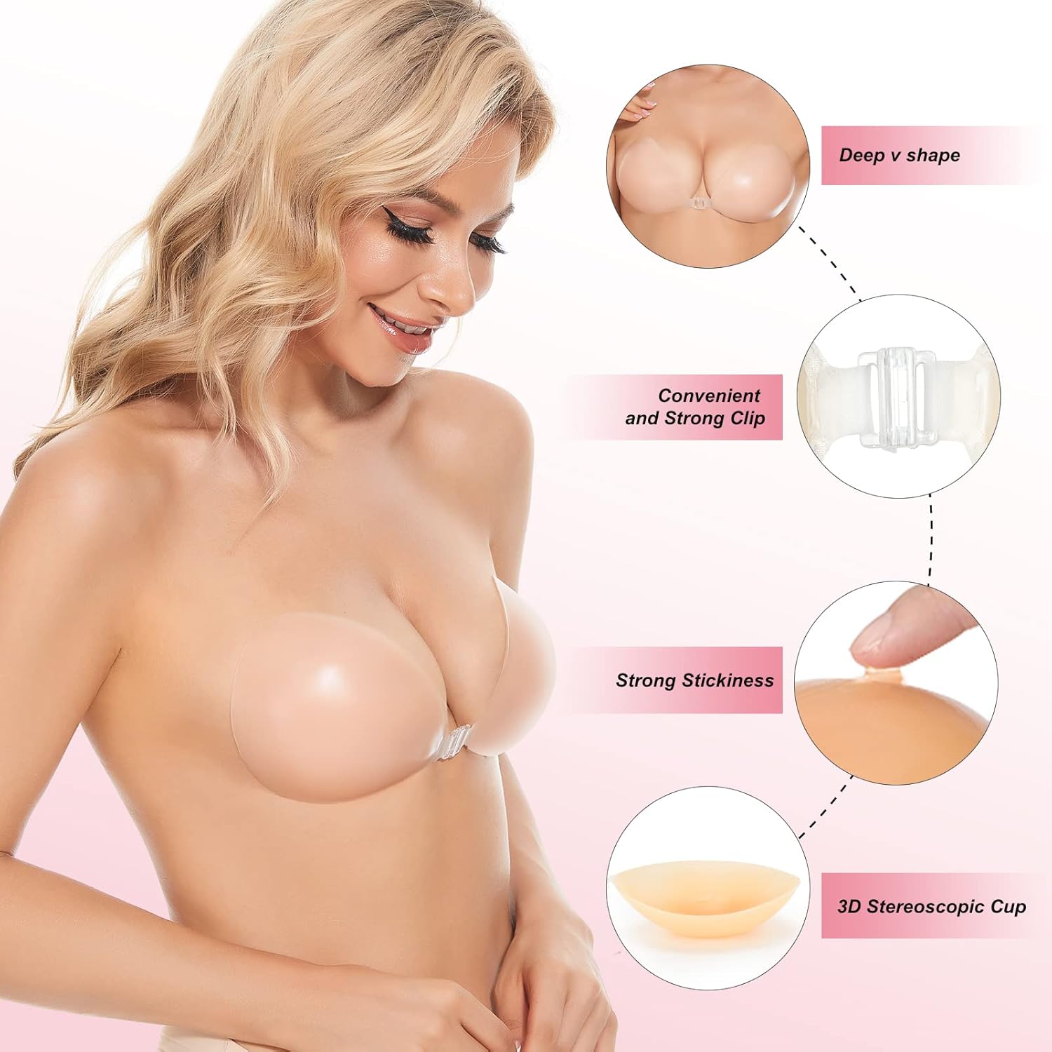 Sticky Bra Push Up Adhesive Br - Silicone Bra Adhesive recensie en prijs