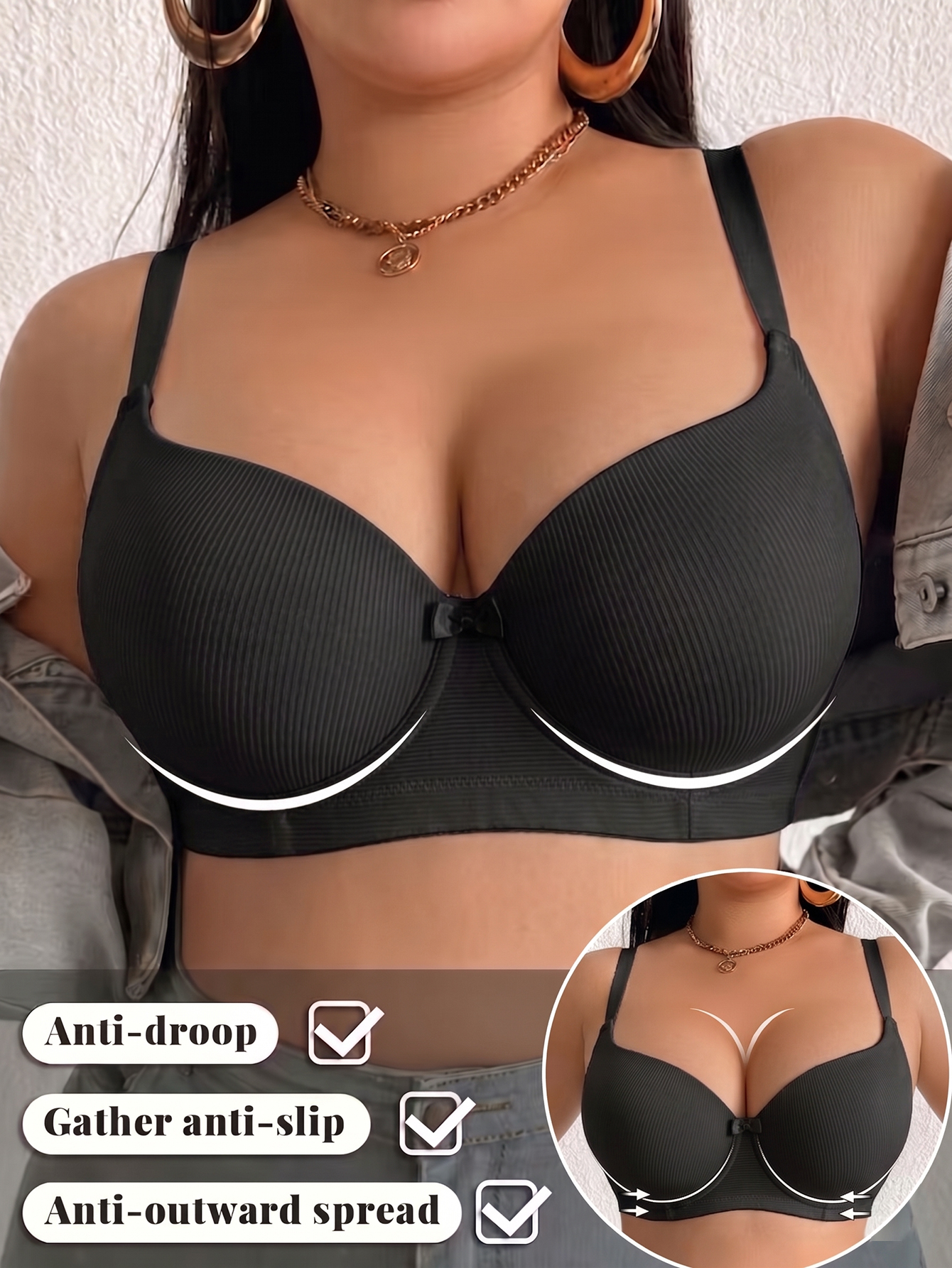 Plus Size Women Bra Thin Cup U - Push Up Bra Padded recensie en prijs