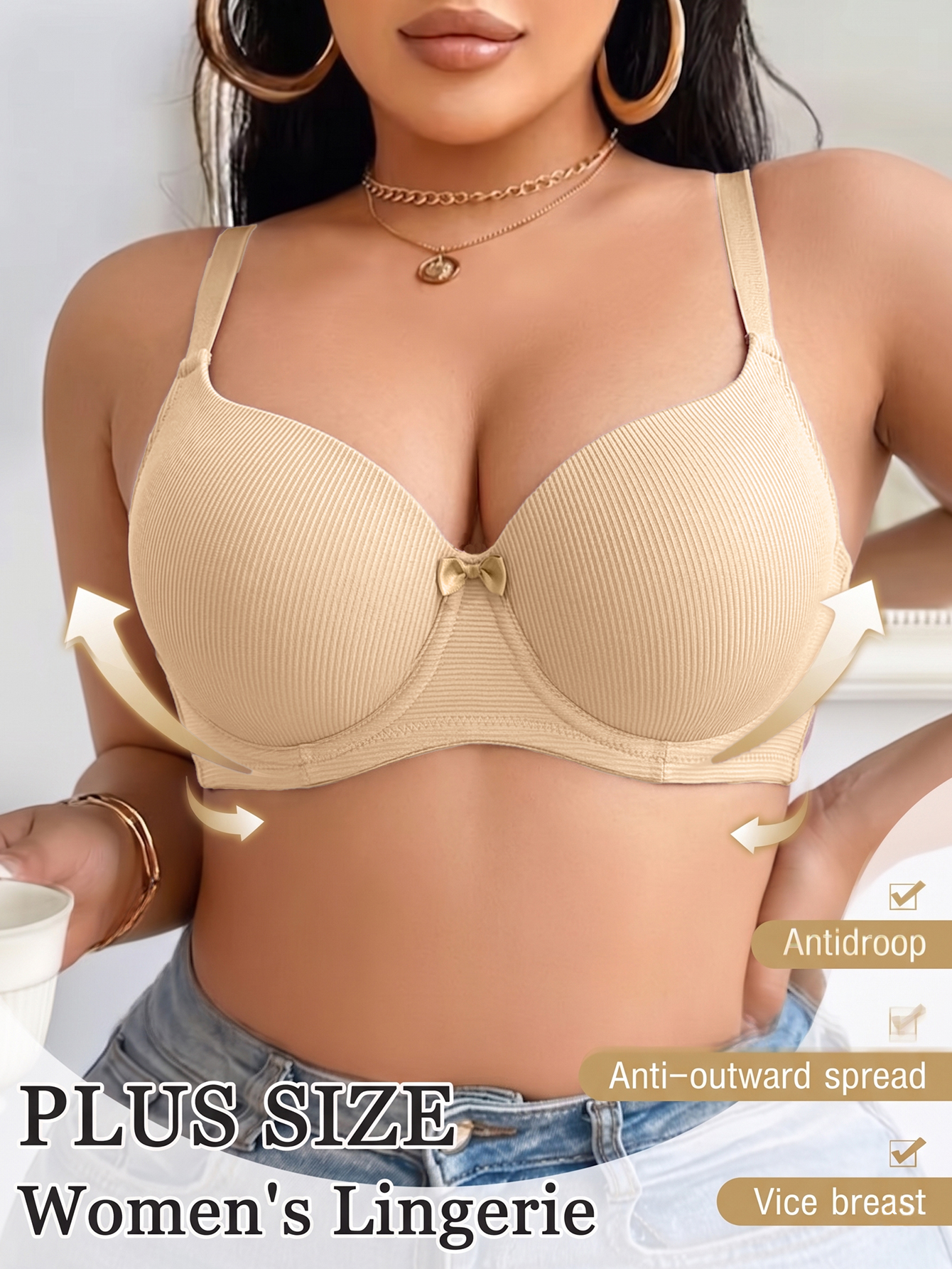 Plus Size Women Bra Thin Cup U - Push Up Bra Padded recensie en prijs