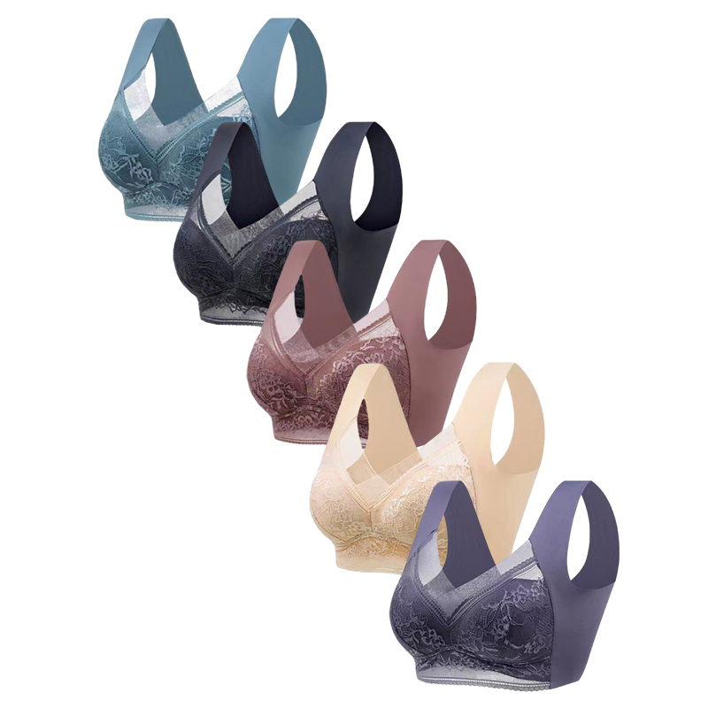 5PCS Plus Size Bras Women Lace - Bralette Wireless Soft recensie en prijs