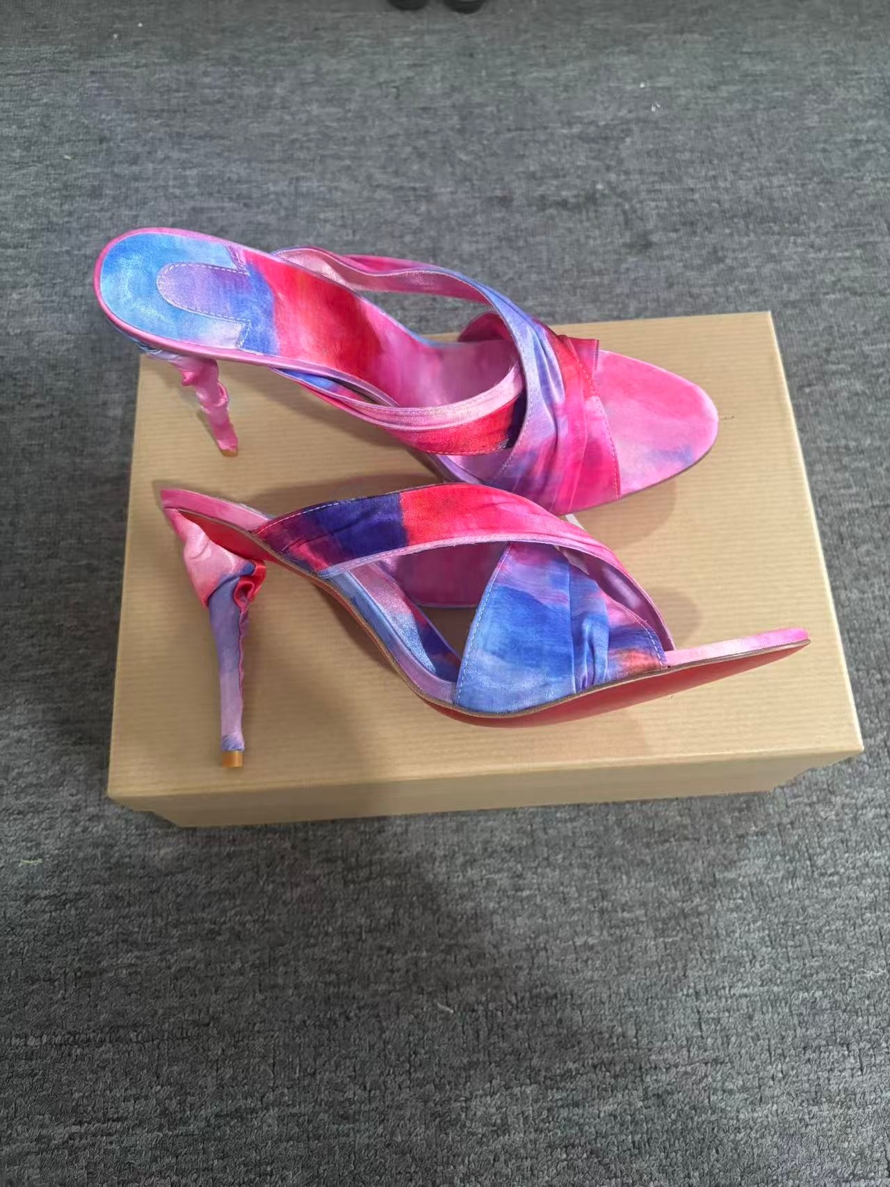 Women's Pink-Blue Tie-Dye Sati - Slip Dress Satin recensie en prijs