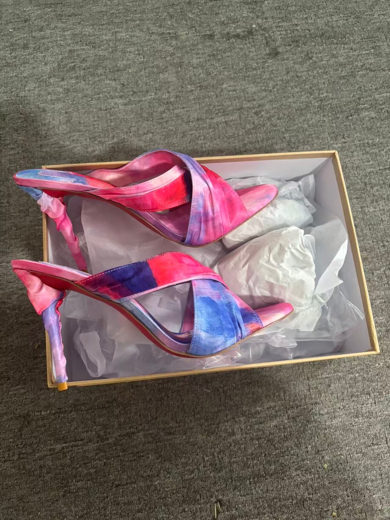 Women's Pink-Blue Tie-Dye Sati - Slip Dress Satin recensie en prijs