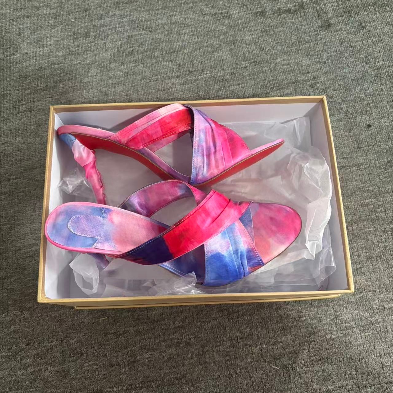 Women's Pink-Blue Tie-Dye Sati - Slip Dress Satin recensie en prijs