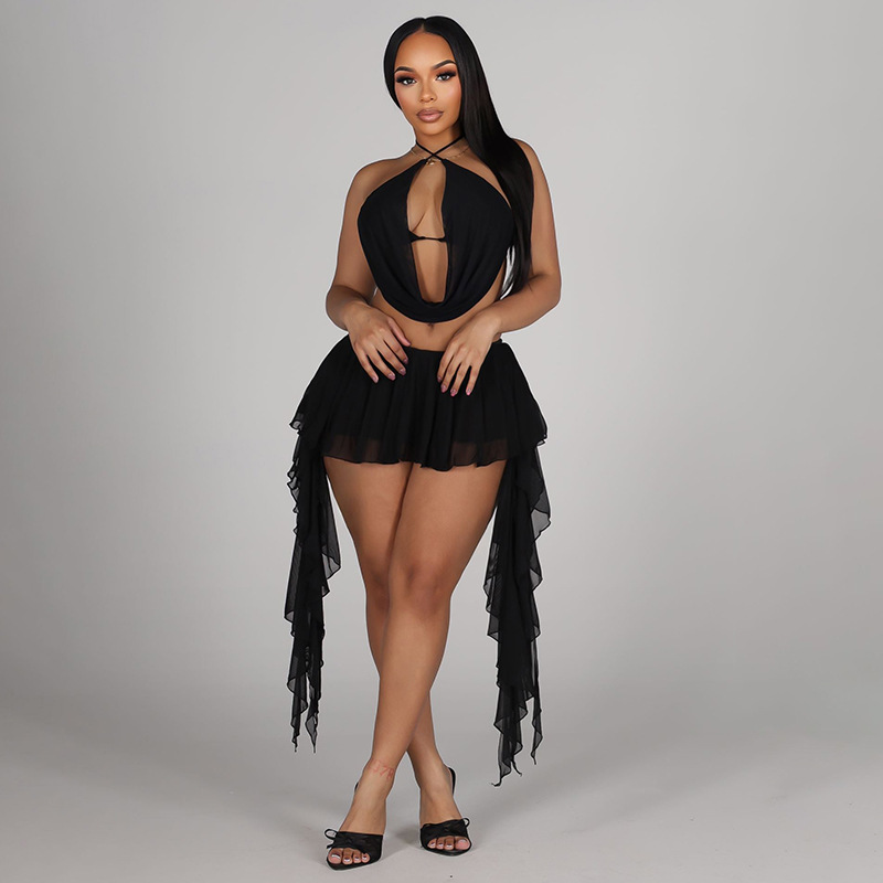 Women Sexy Solid Mesh 2 Piece  - Cami Top Lace recensie en prijs