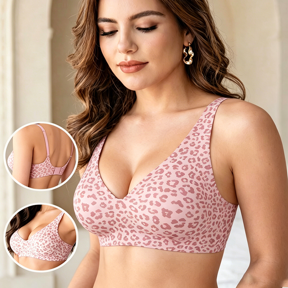 1Pcs Leopard Print Seamless Wi - Bralette Wireless Soft recensie en prijs