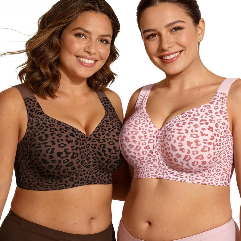 1Pcs Leopard Print Seamless Wi - Bralette Wireless Soft recensie en prijs