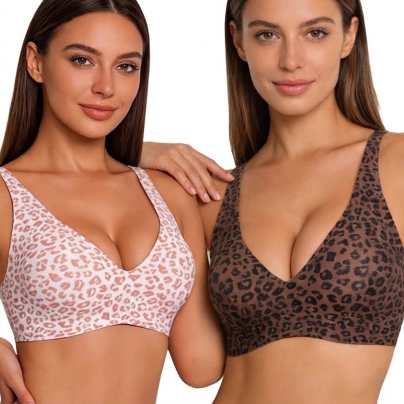 Leopard Print Wireless Jelly S - Seamless Underwear Women recensie en prijs