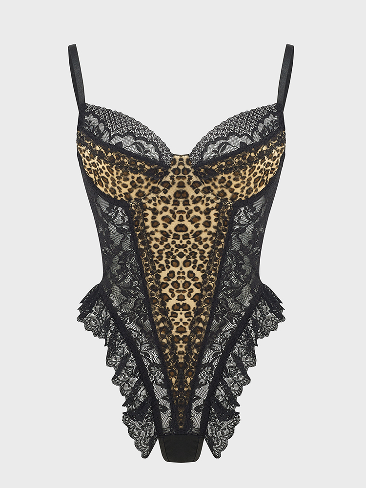 Sexy Lace Leopard Pattern Body - Shapewear Bodysuit Firm recensie en prijs