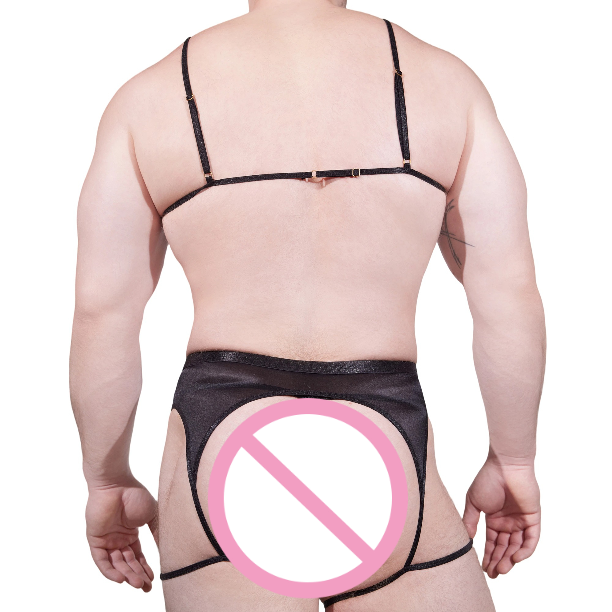 Men Novelty See-through Lace L - Garter Belt Set recensie en prijs