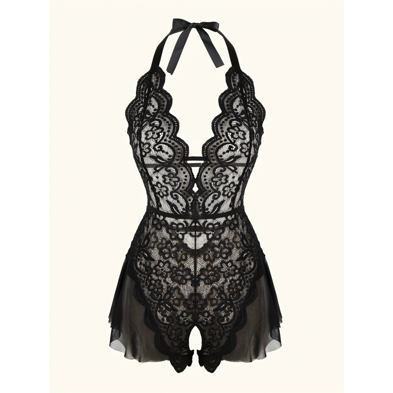 Charming Lace Mesh Teddy, Scal - Lace Teddy Lingerie recensie en prijs