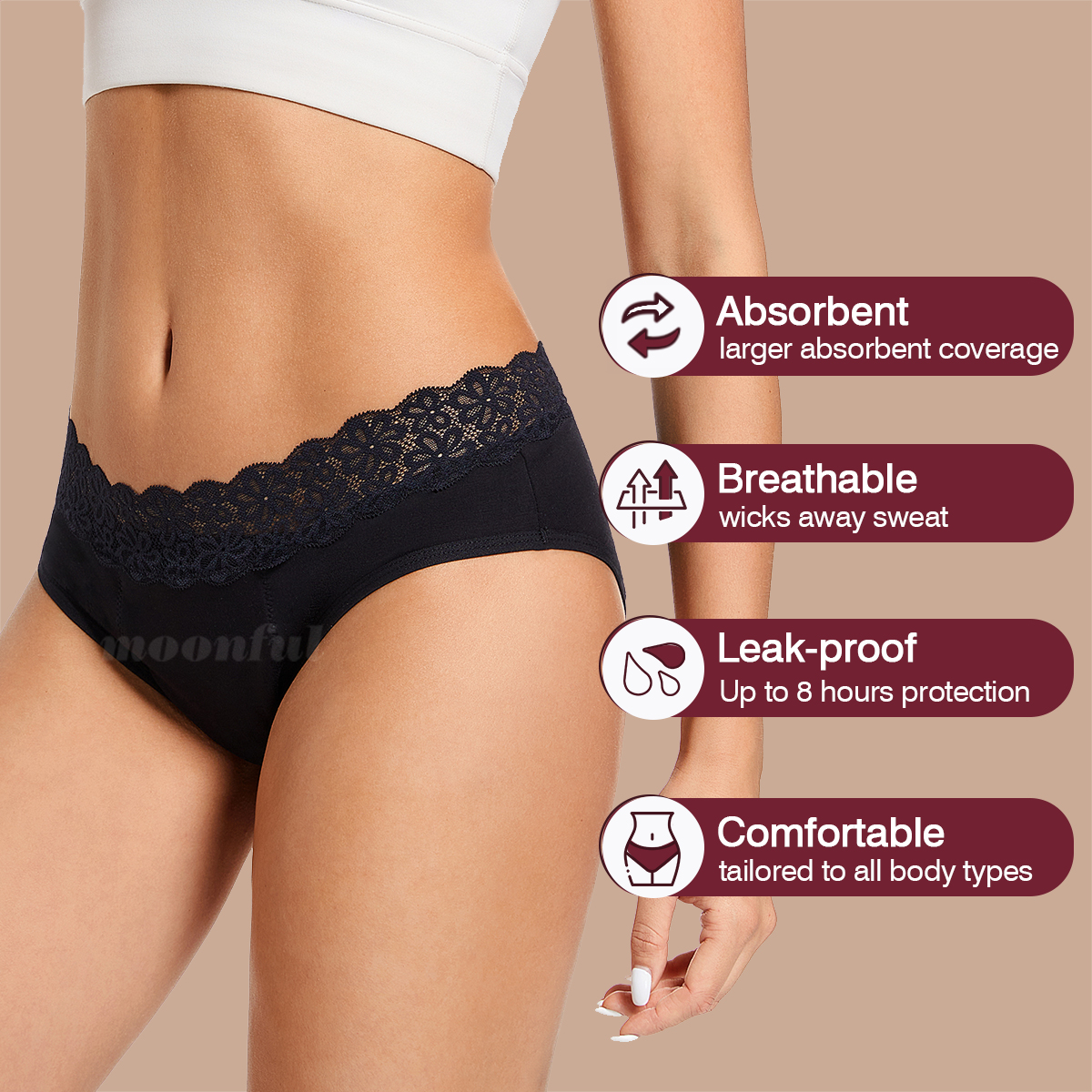 Menstrual Cycle Absorbent Unde - Period Panty Absorbent recensie en prijs