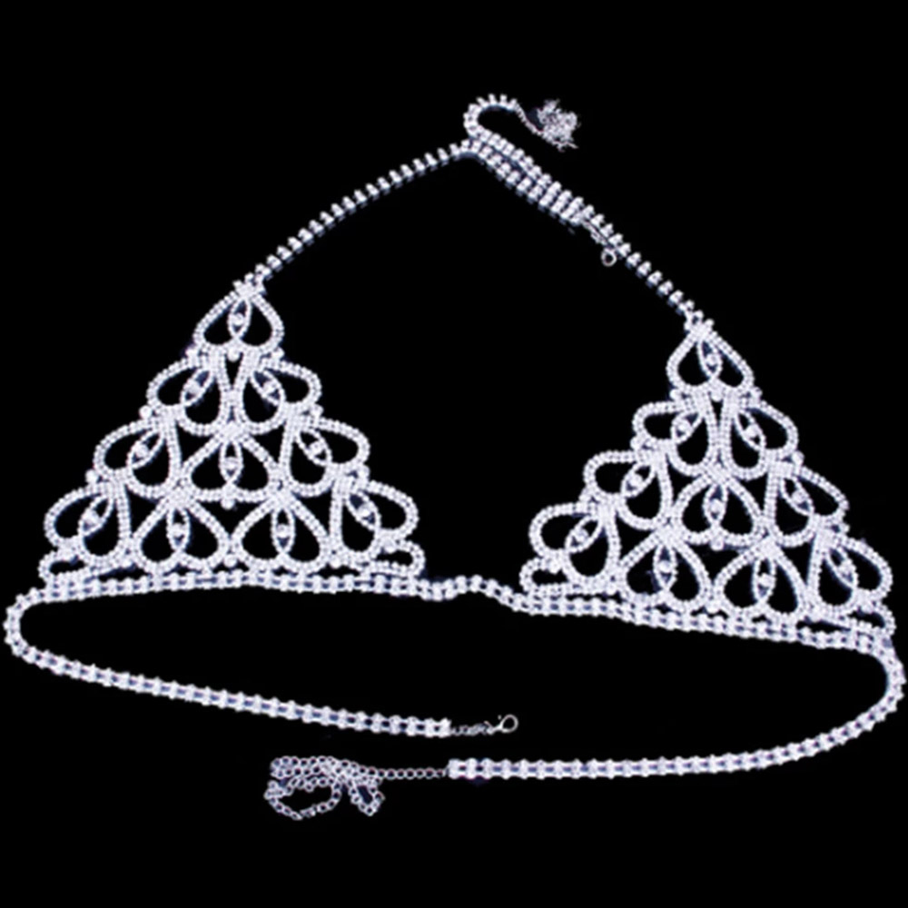 Fashion Rhinestone Heart Bra T - Thong Bikini Women recensie en prijs