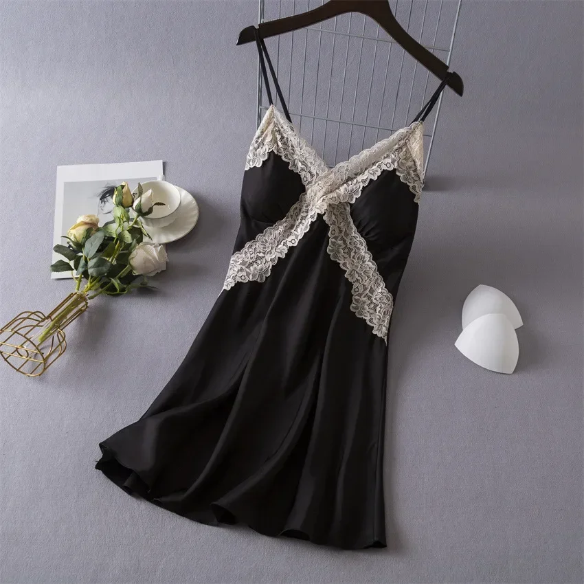 Women's Sexy Lingerie Satin Ni - Babydoll Chemise Night recensie en prijs