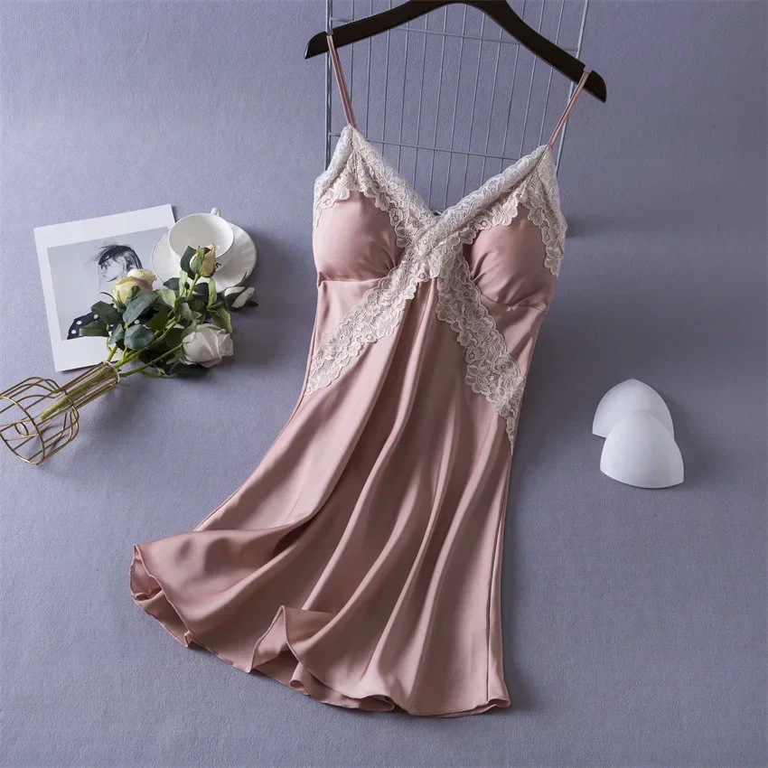Women's Sexy Lingerie Satin Ni - Babydoll Chemise Night recensie en prijs