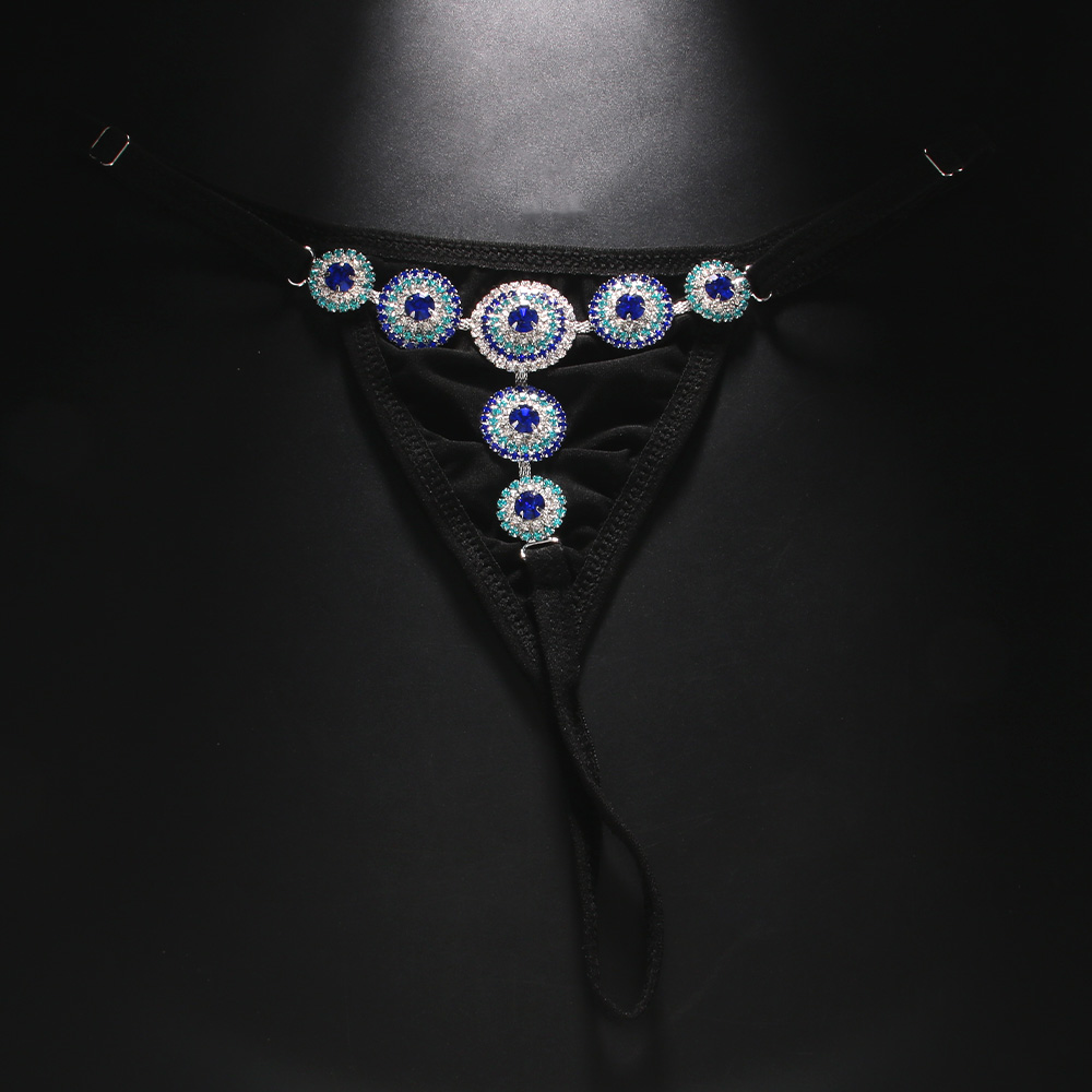 Rhinestone Evil Eye Thong Biki - Thong Bikini Women recensie en prijs