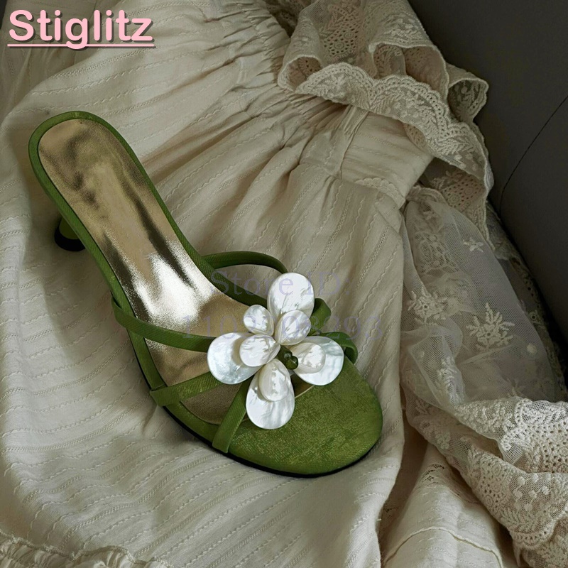 White Flower High Heels Slippe - Slip Dress Satin recensie en prijs