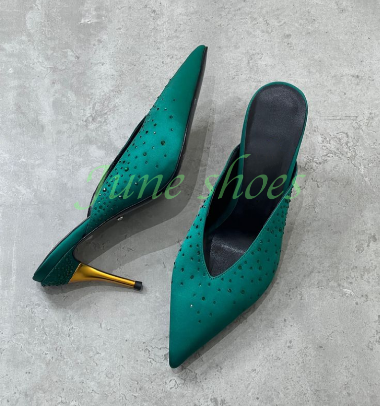 Lady Satin Dark Green Sequins  - Slip Dress Satin recensie en prijs