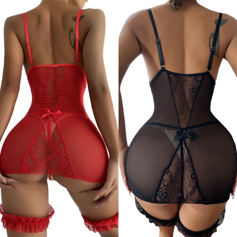 Transparent V-neck Strap Night - Babydoll Chemise Night recensie en prijs
