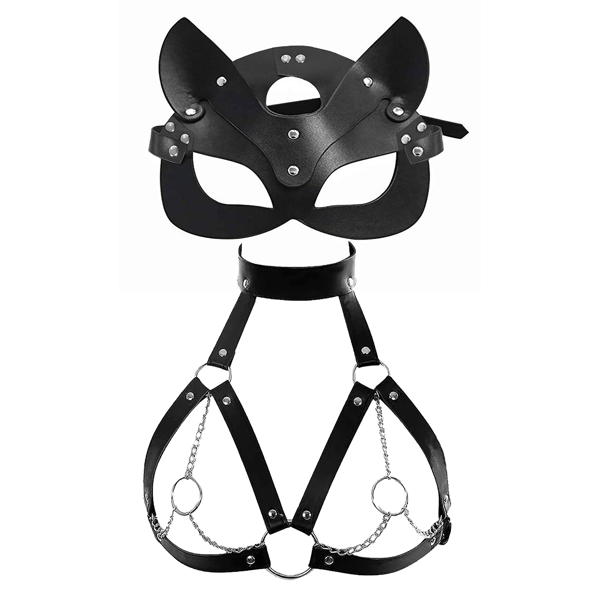 Women Sexy Mask Blindfold Cosp - Garter Belt Set recensie en prijs