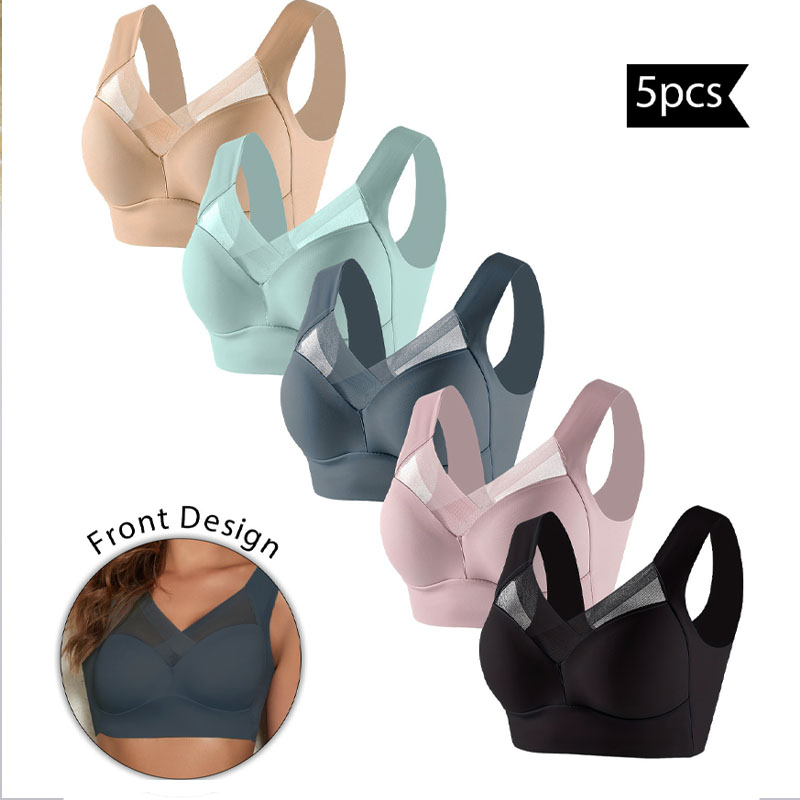 5PCS Women Sports Bras Full Cu - Bralette Wireless Soft recensie en prijs