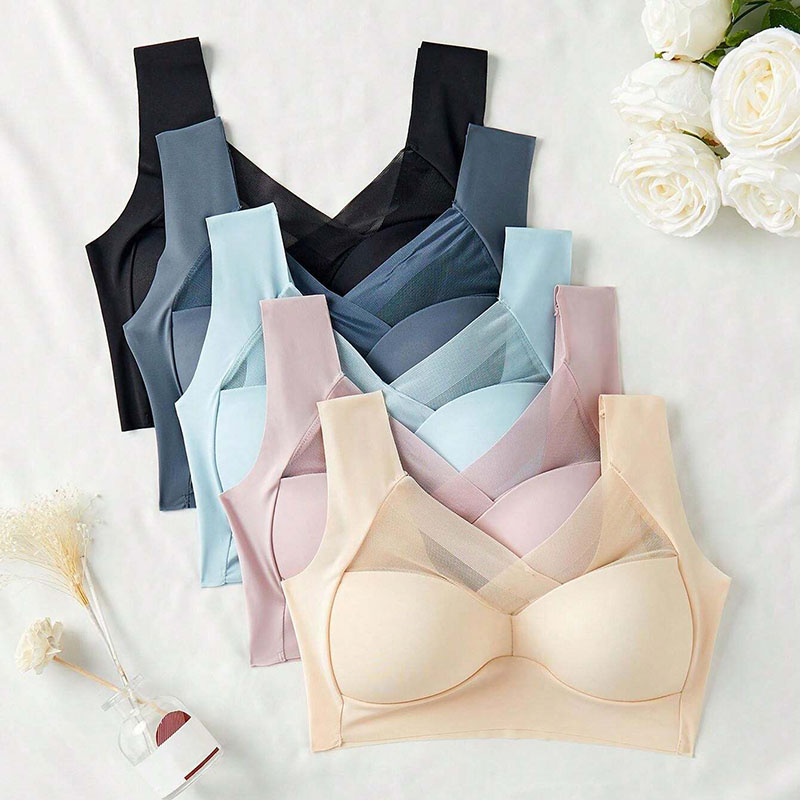 5PCS Women Sports Bras Full Cu - Bralette Wireless Soft recensie en prijs