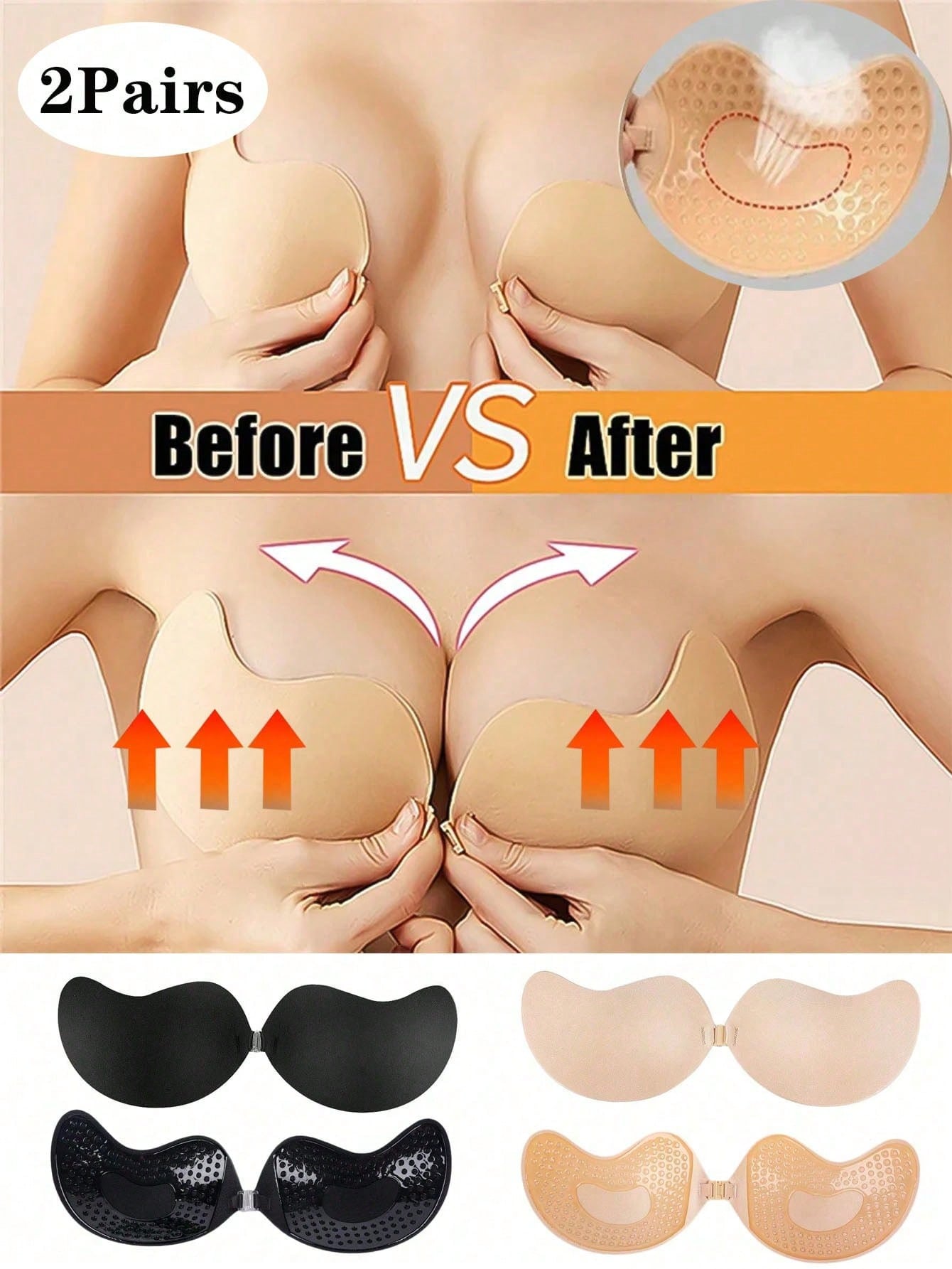 2-pack Women's Self-Adhesive I - Push Up Bra Padded recensie en prijs