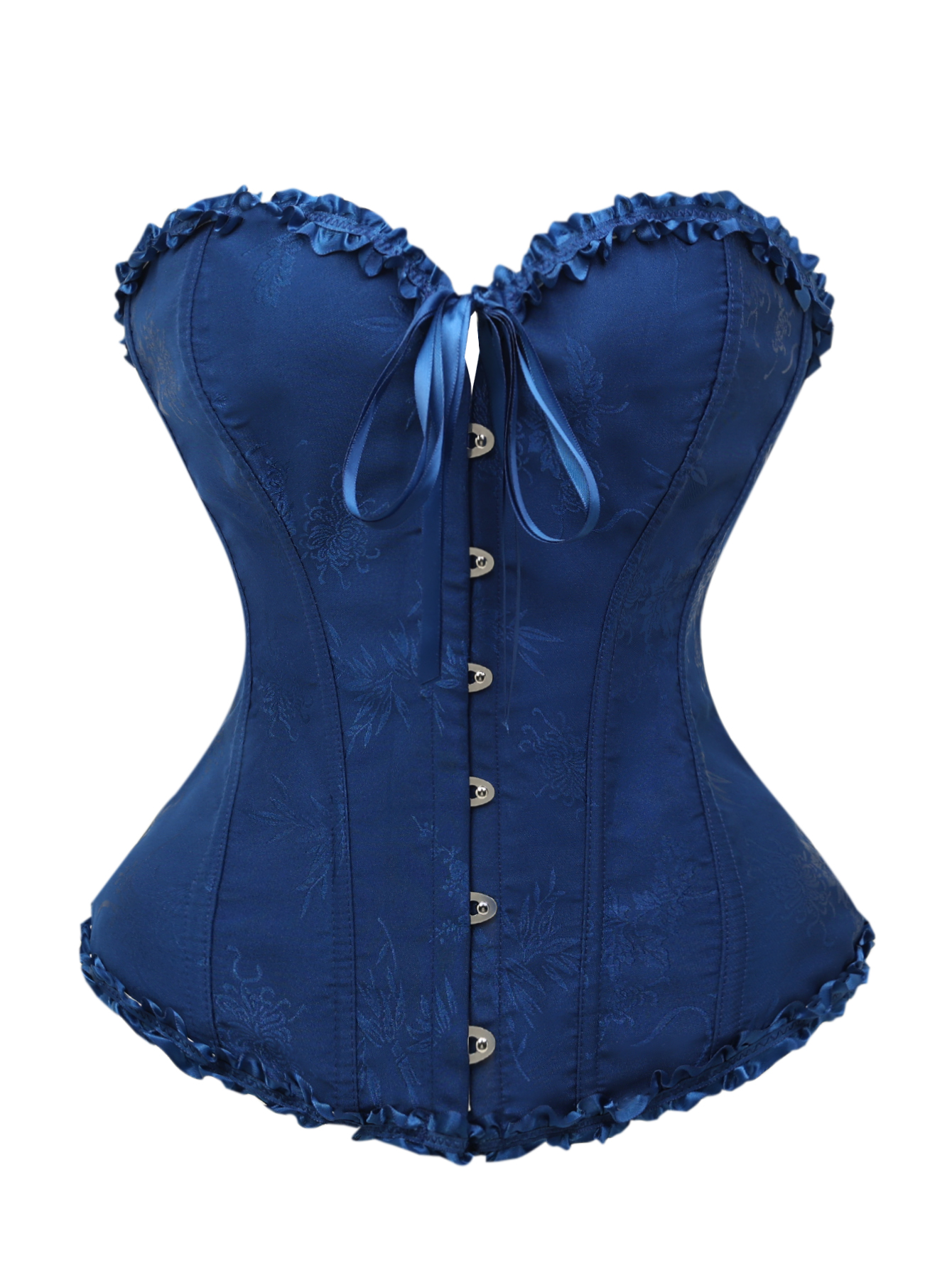 Dark blue jacquard lace edged  - Corset Waist Cinch recensie en prijs
