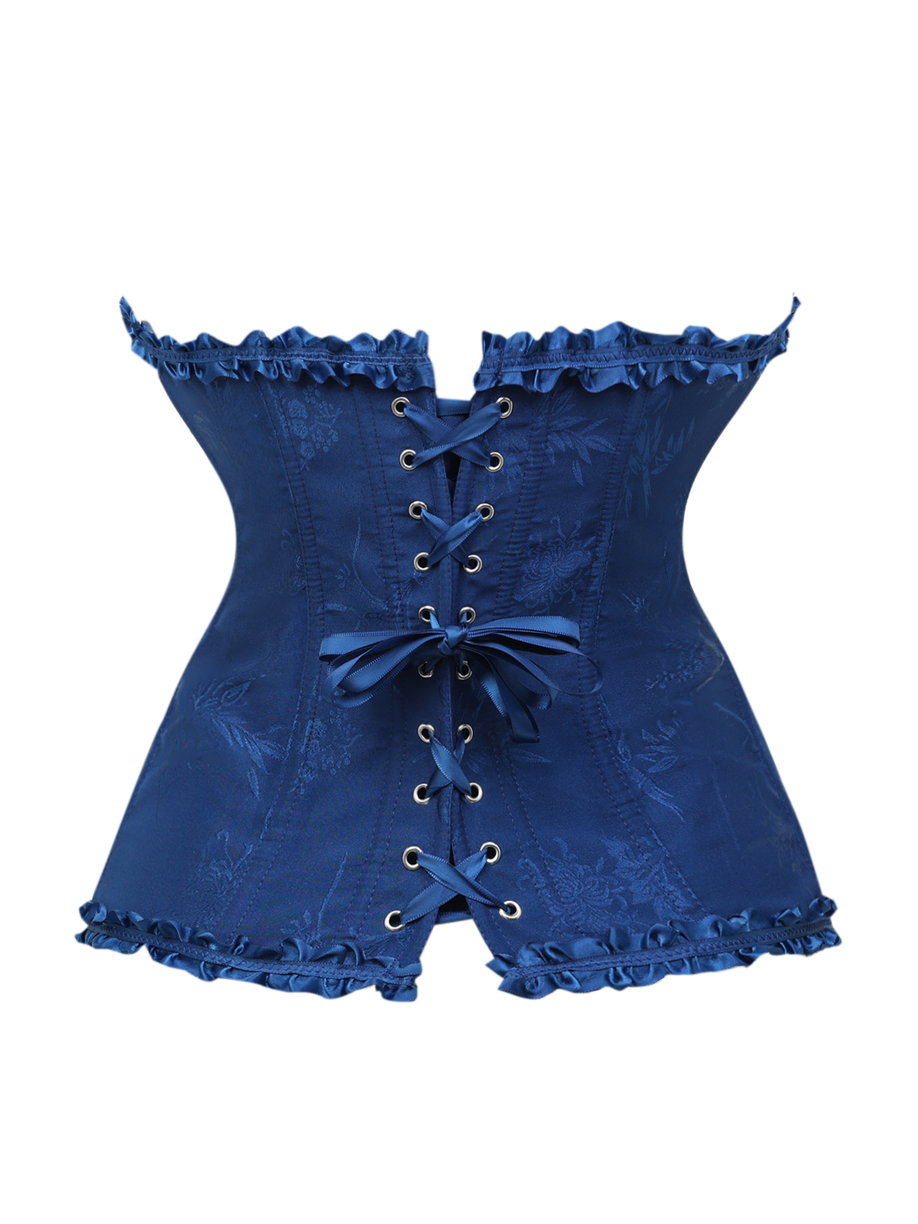 Dark blue jacquard lace edged  - Corset Waist Cinch recensie en prijs