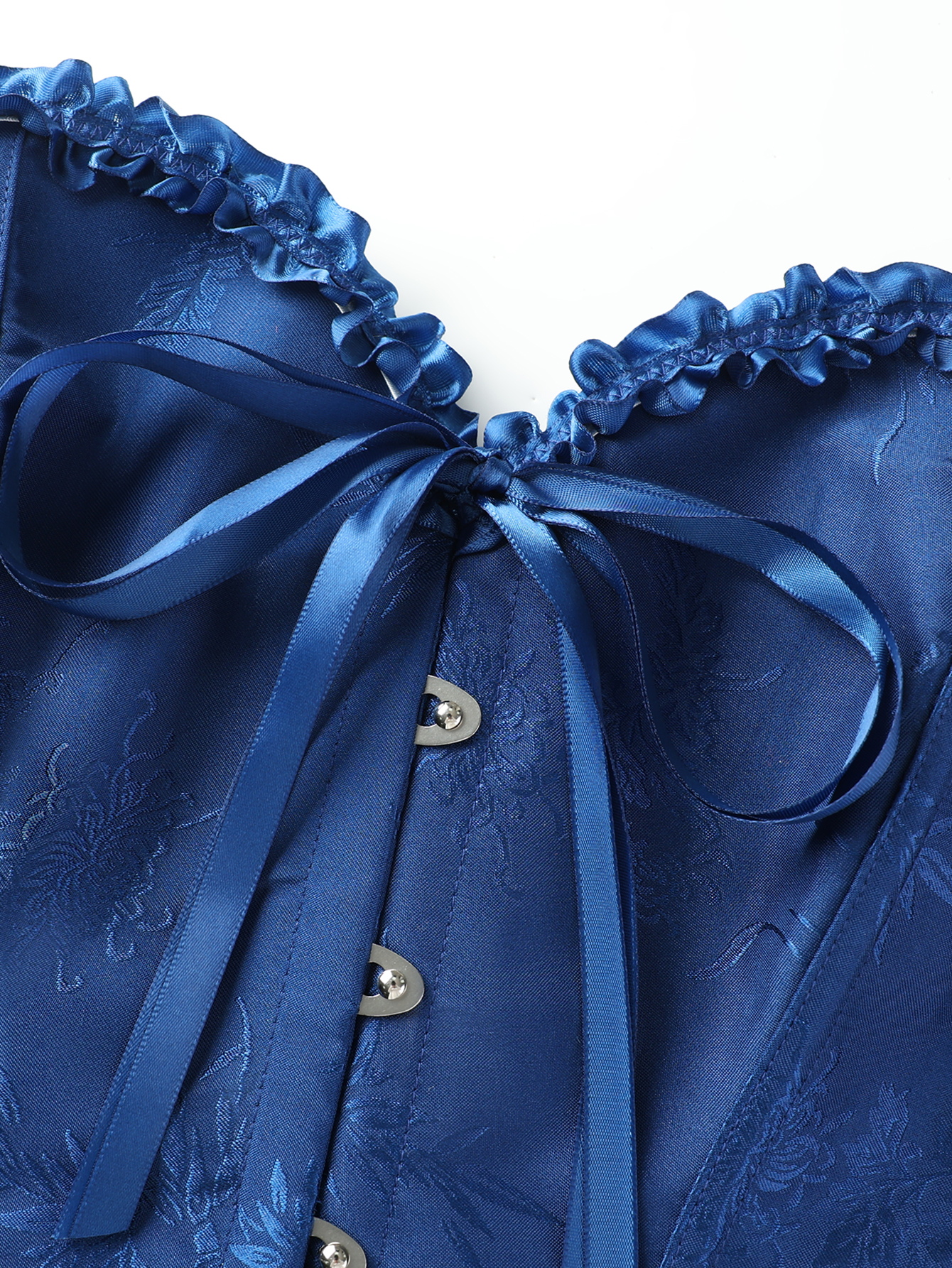 Dark blue jacquard lace edged  - Corset Waist Cinch recensie en prijs