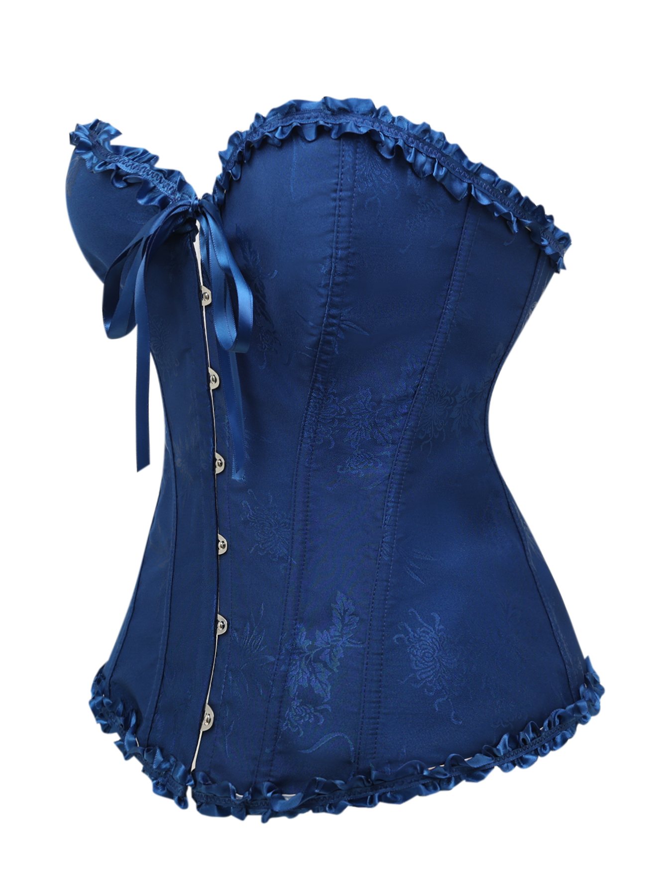 Dark blue jacquard lace edged  - Corset Waist Cinch recensie en prijs