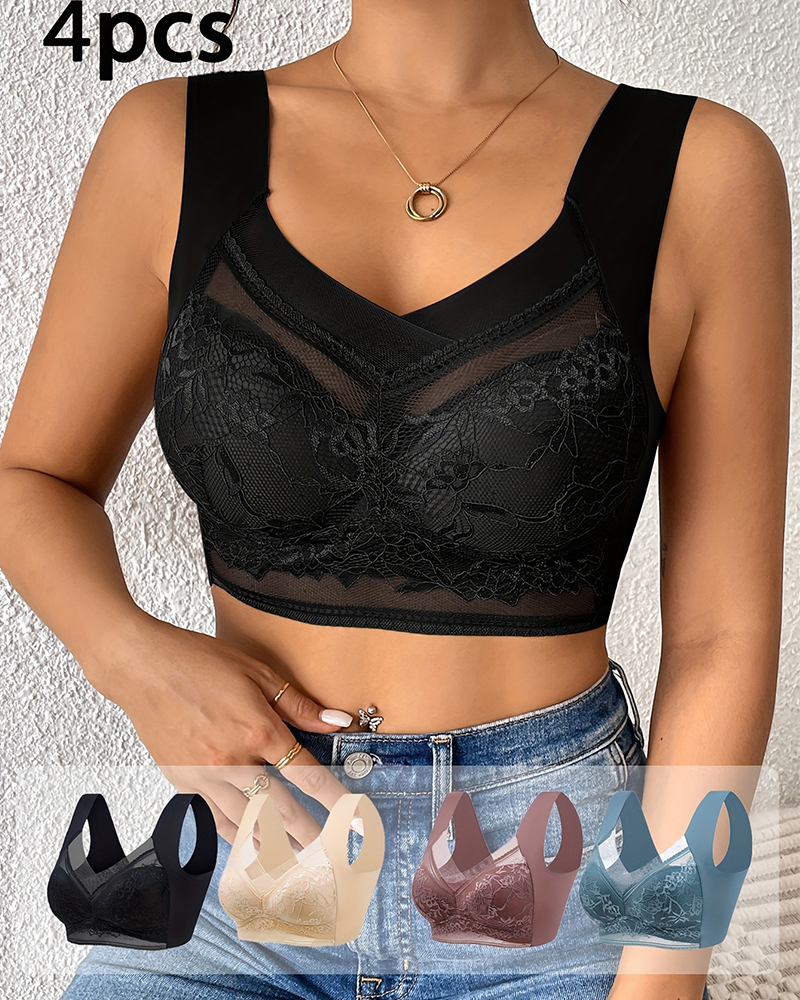 4Pcs Plus Size Women Seamless  - Push Up Bra Padded recensie en prijs