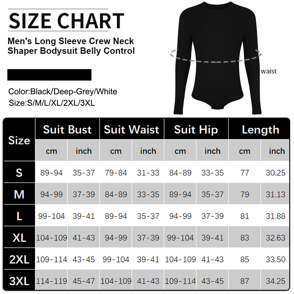 Mens Long Sleeve Bodysuit Full - Shapewear Bodysuit Firm recensie en prijs