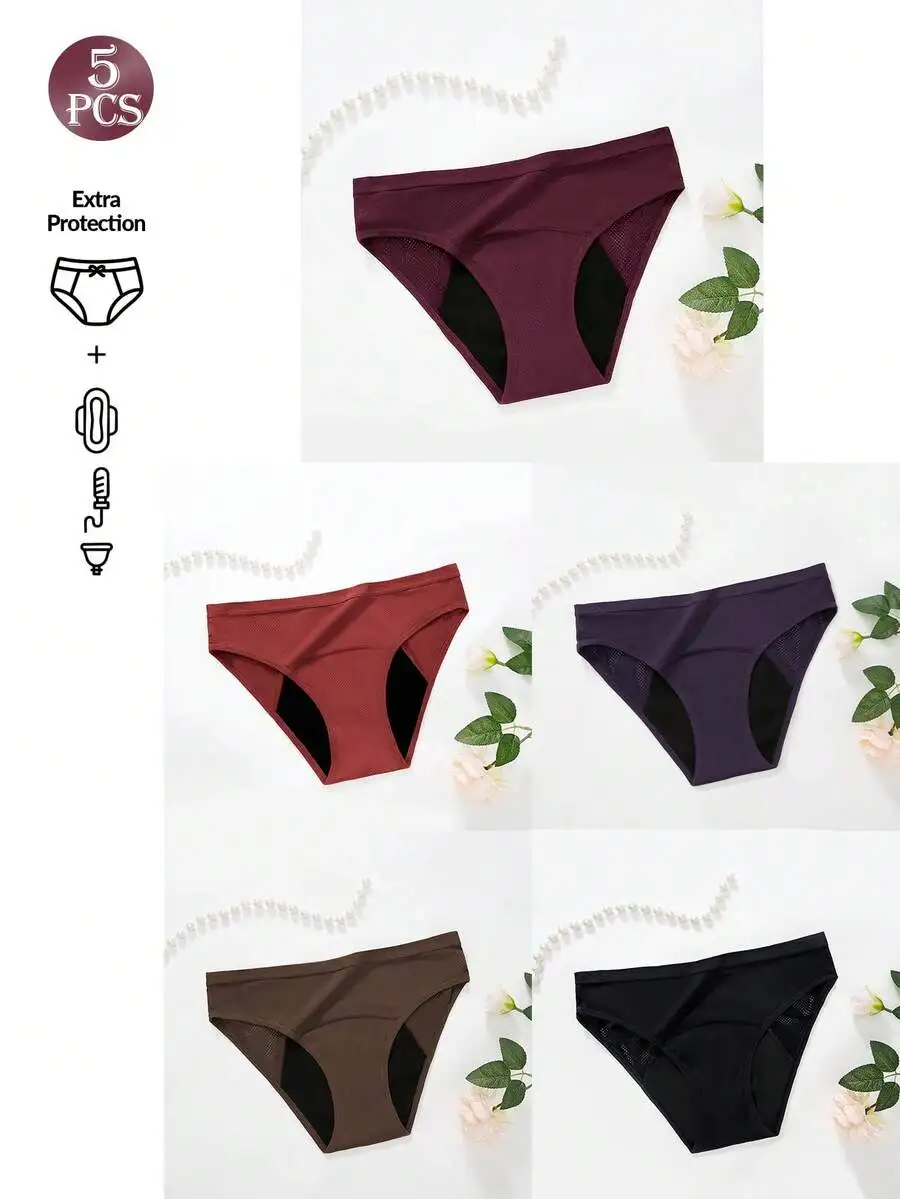 5 Pcs Women Solid Color Absorb - Period Panty Absorbent recensie en prijs